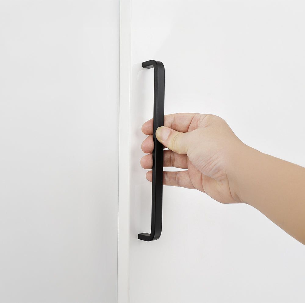 Contemporary Black Aluminum Alloy Kitchen Cabinet Handles