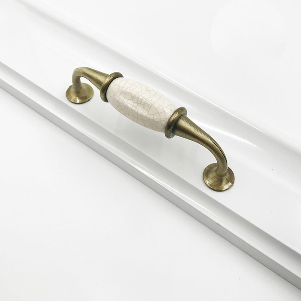 Vintage Black and White Cabinet Pulls Aluminium Alloy Drawer Pulls