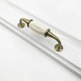 Vintage Black and White Cabinet Pulls Aluminium Alloy Drawer Pulls