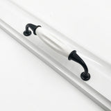 Vintage Black and White Cabinet Pulls Aluminium Alloy Drawer Pulls