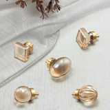 Champagne Bronze and Crystal Cupboard Knobs