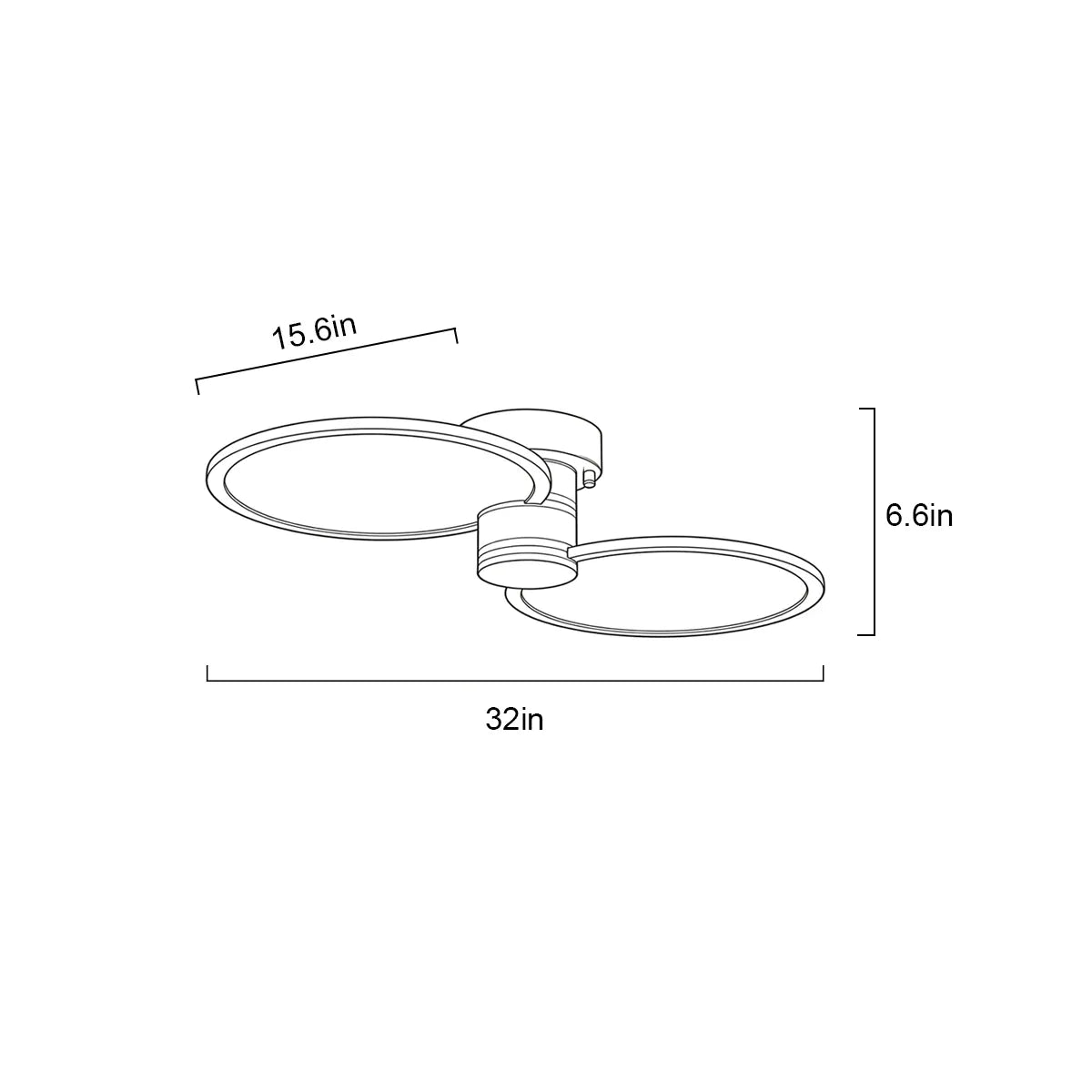 Circular acrylic ceiling-mounted installation