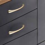 Simple Gold Modern Curved Cabinet Handles