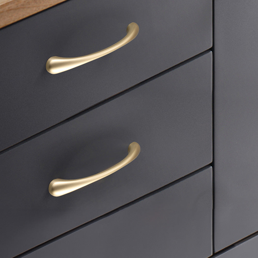 Simple Gold Modern Curved Cabinet Handles