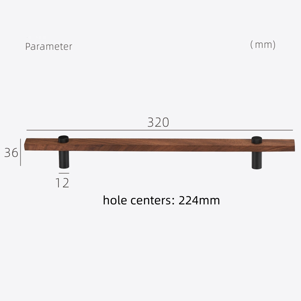 Stylish and Durable Walnut Brass Cabinet Handles