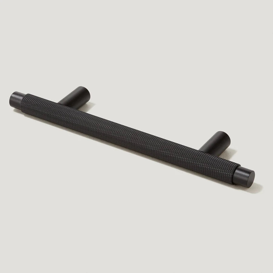 Brass Knurled T-Bar Cabinet Drawer Handles