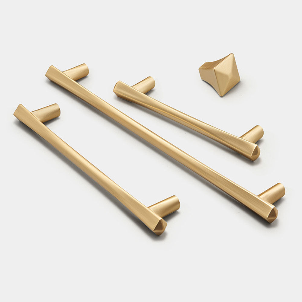 Nordic Style Gold Black Cabinet Dresser Pull Knobs