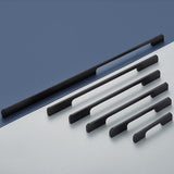 Modern Black Long Cabinet and Drawer Handles