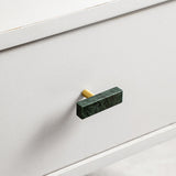 Nordic Light Luxury Marble Brass Square Cabinet Handles