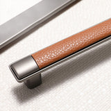 Retro Brown Leather Drawer Handles