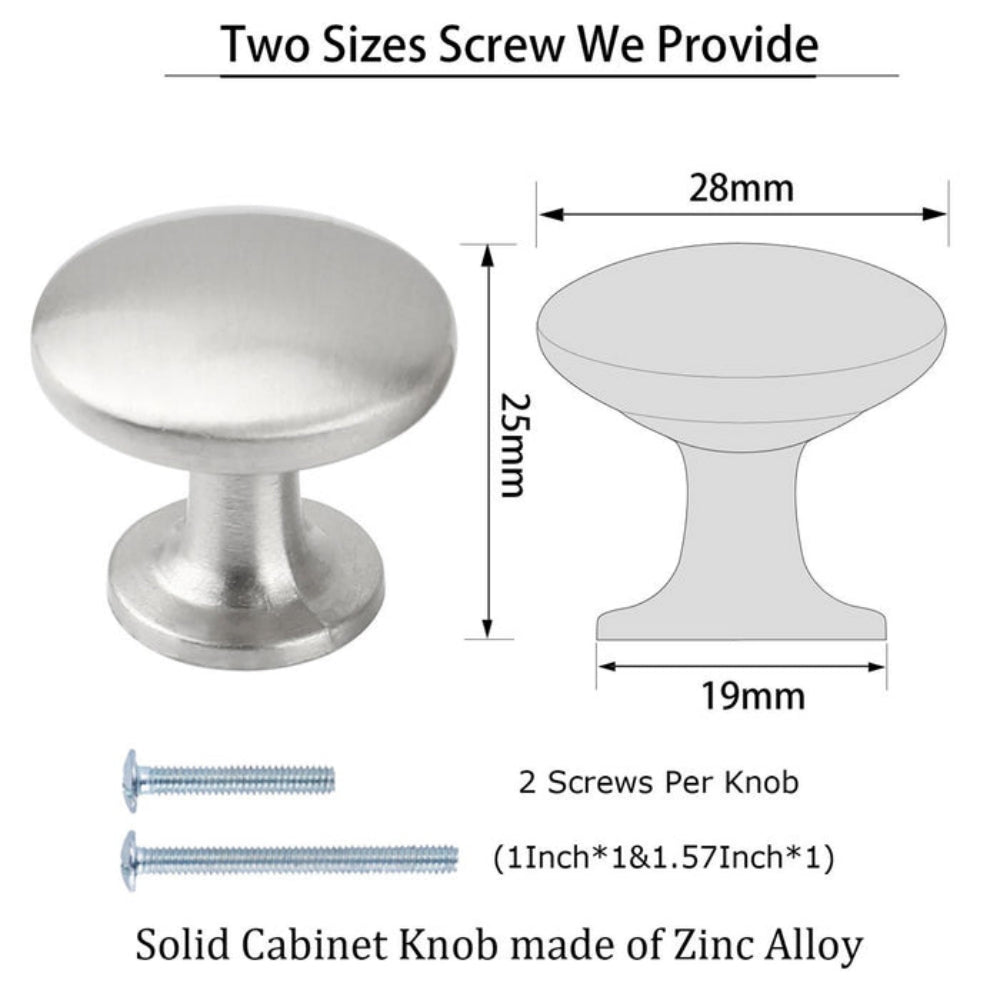 Black Round Cabinet Knobs for Kitchen