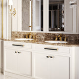 Luxury Zinc Alloy Black Gold Cabinet Handles