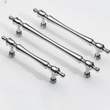 Chrome-Plated Drawer Handle Wardrobe Handle Bright Silver Cabinet Door Handle