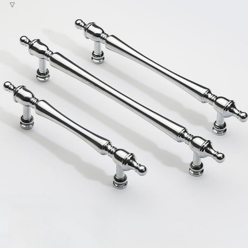 Chrome-Plated Drawer Handle Wardrobe Handle Bright Silver Cabinet Door Handle