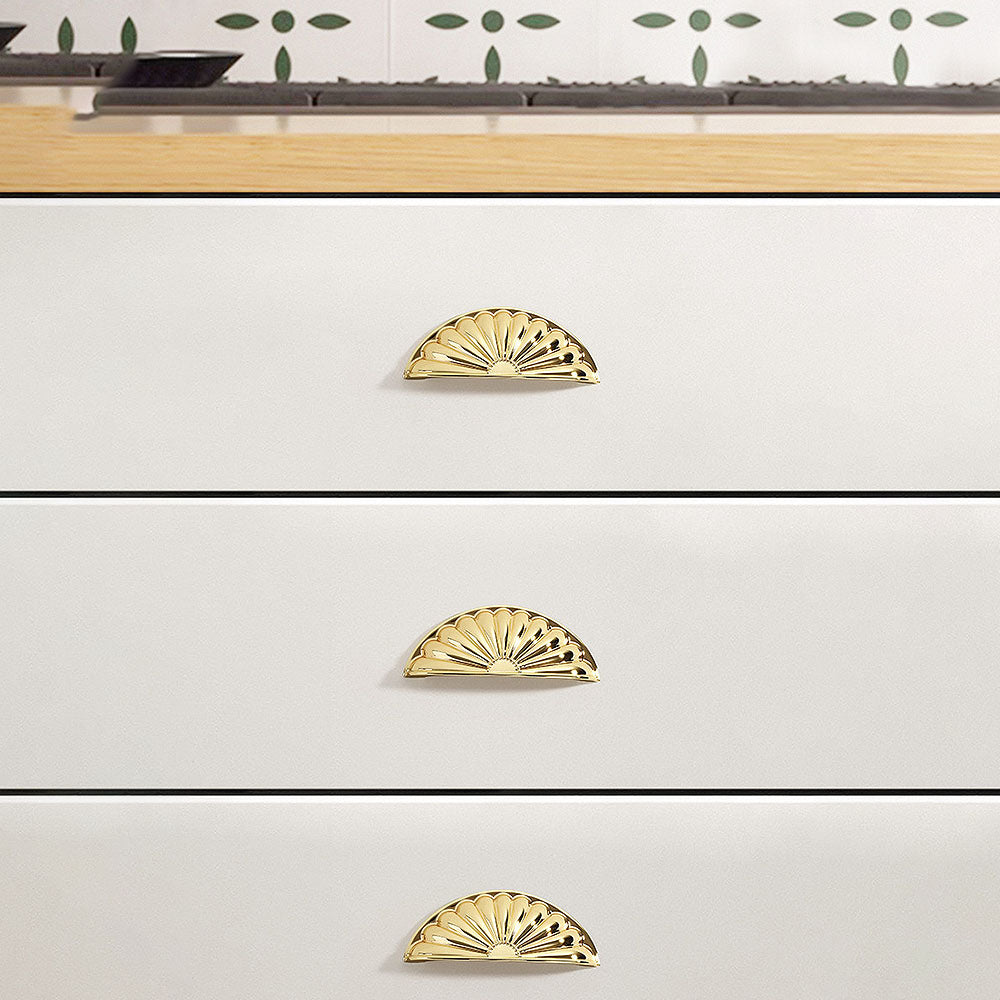 3 Inch Antique Shell Cabinet Cup Pulls