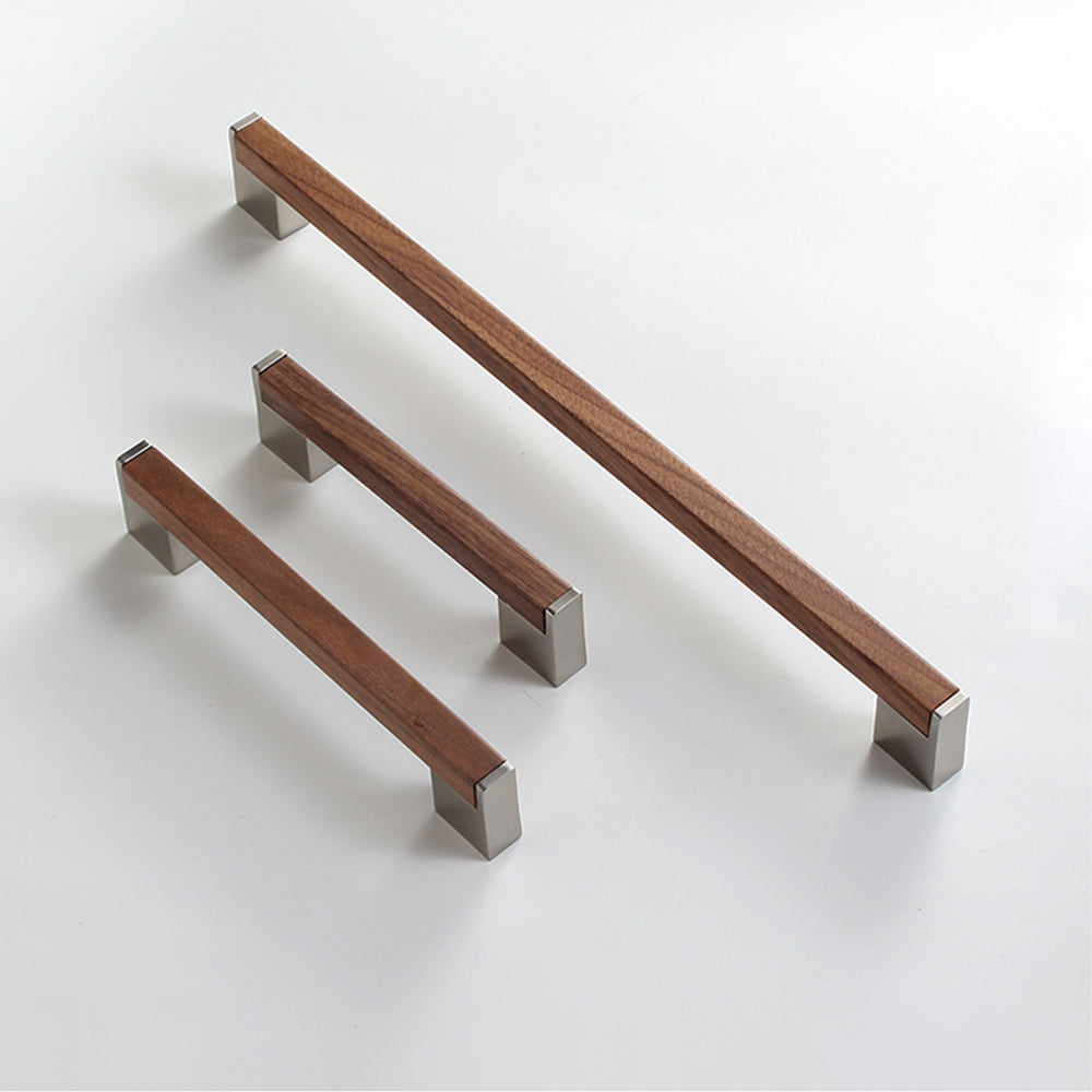 Walnut T Bar Timber Drawer Pulls for Kitchen
