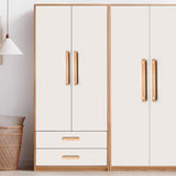 Rustic Long Beech Finish Wooden Drawer Pulls