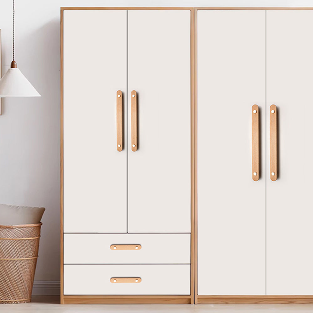 Rustic Long Beech Finish Wooden Drawer Pulls