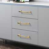 Contemporary Brass Kitchen Cabinet Handles