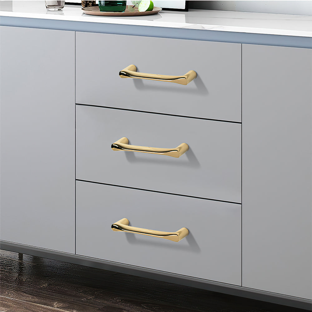 Contemporary Brass Kitchen Cabinet Handles