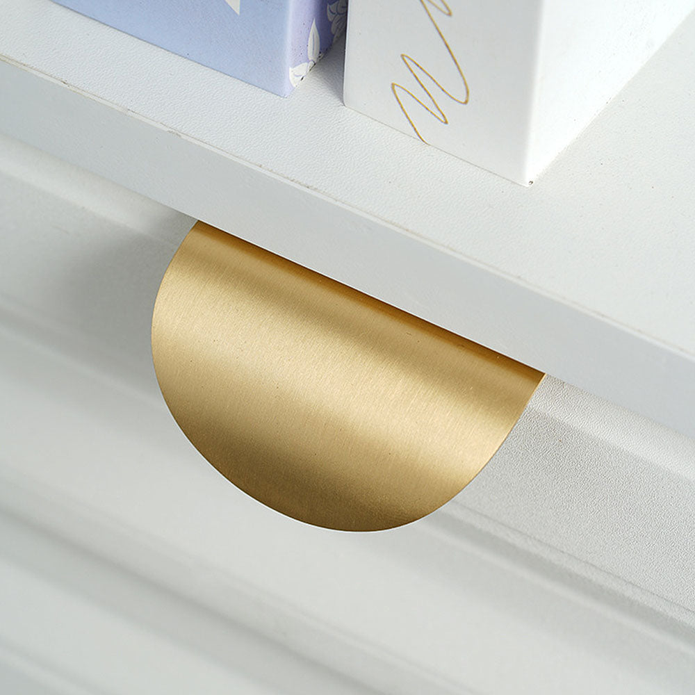 Modern Simple Gold Brass Finger Cabinet Pulls