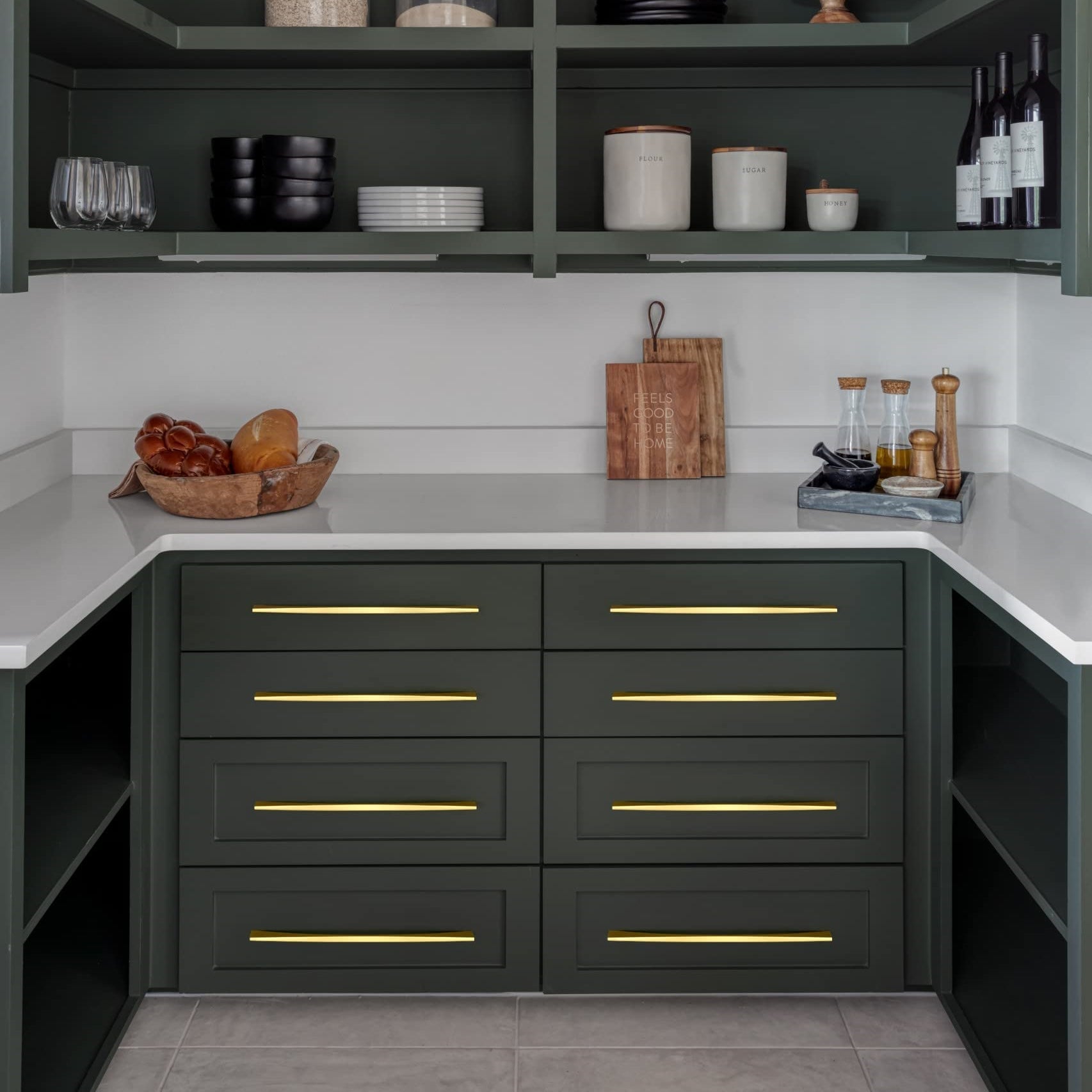 Modern Gold Brass Cabinet and Drawer Handles
