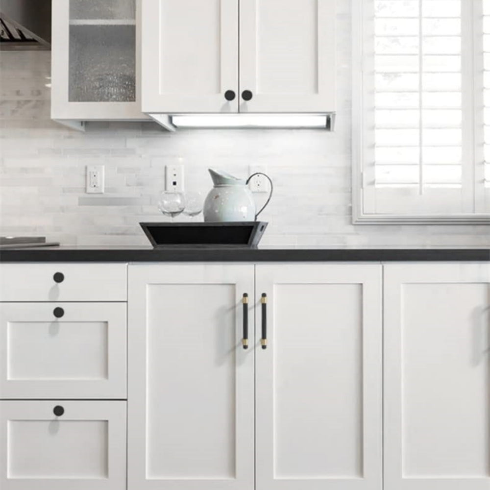 Brown & Silver Modern Brass Cabinet Drawer Handles