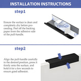Black Adhesive Cabinet Drawer Finger Edge Pull