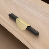 Gold & Black Semicircle Wardrobe Pulls Dresser Drawer Handles