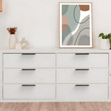 Black Kitchen Cabinet Drawer Edge Finger Pulls