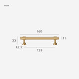 Gold Modern Brass Kitchen T-Bar Cabinet Drawer Pulls