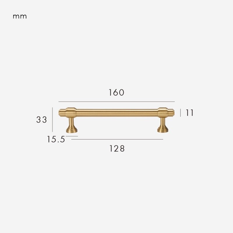 Gold Modern Brass Kitchen T-Bar Cabinet Drawer Pulls