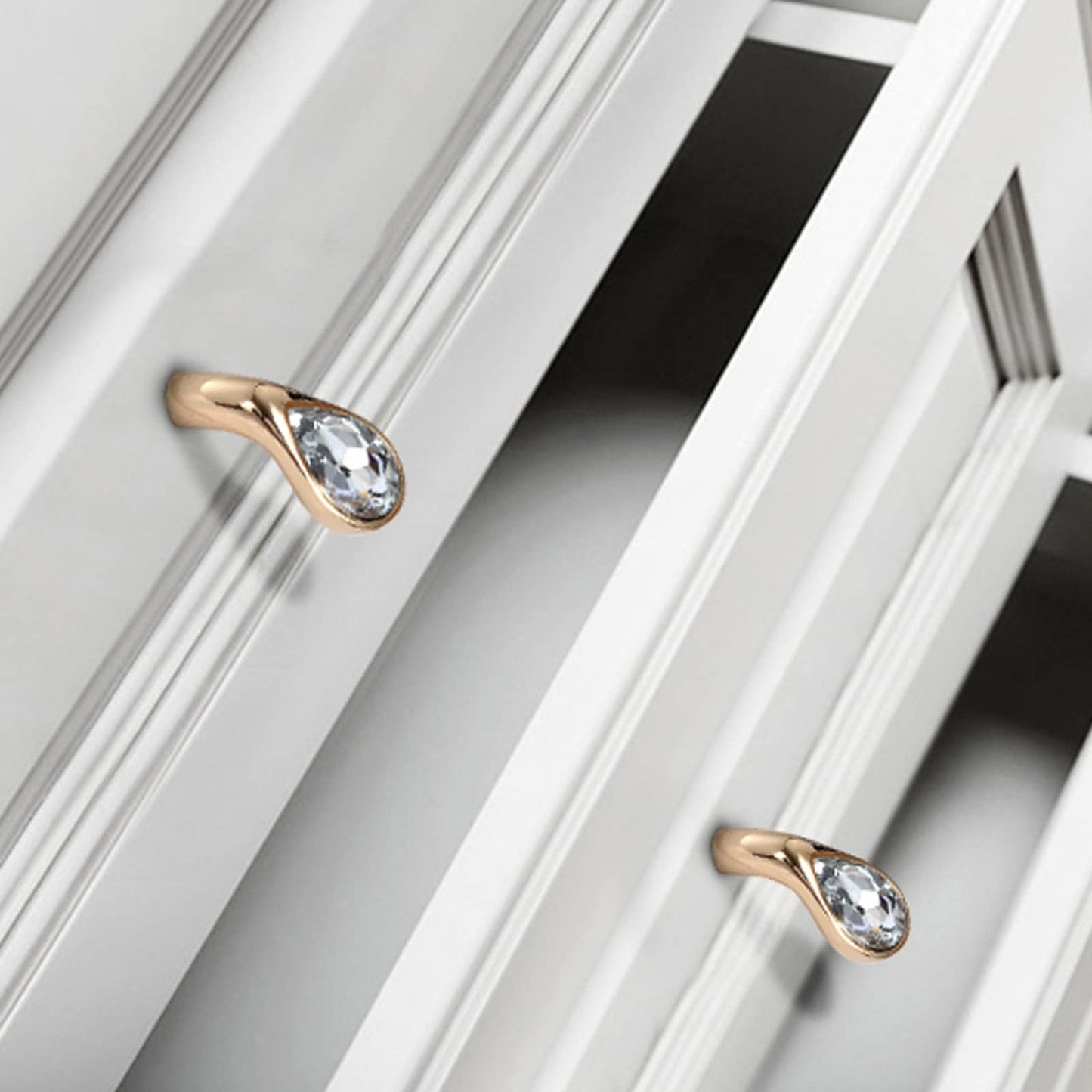 Gold Crystal Kitchen Cabinet Handles