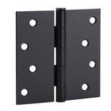 4in Matte Black Butt Hinges with Square Corners Door Hinges