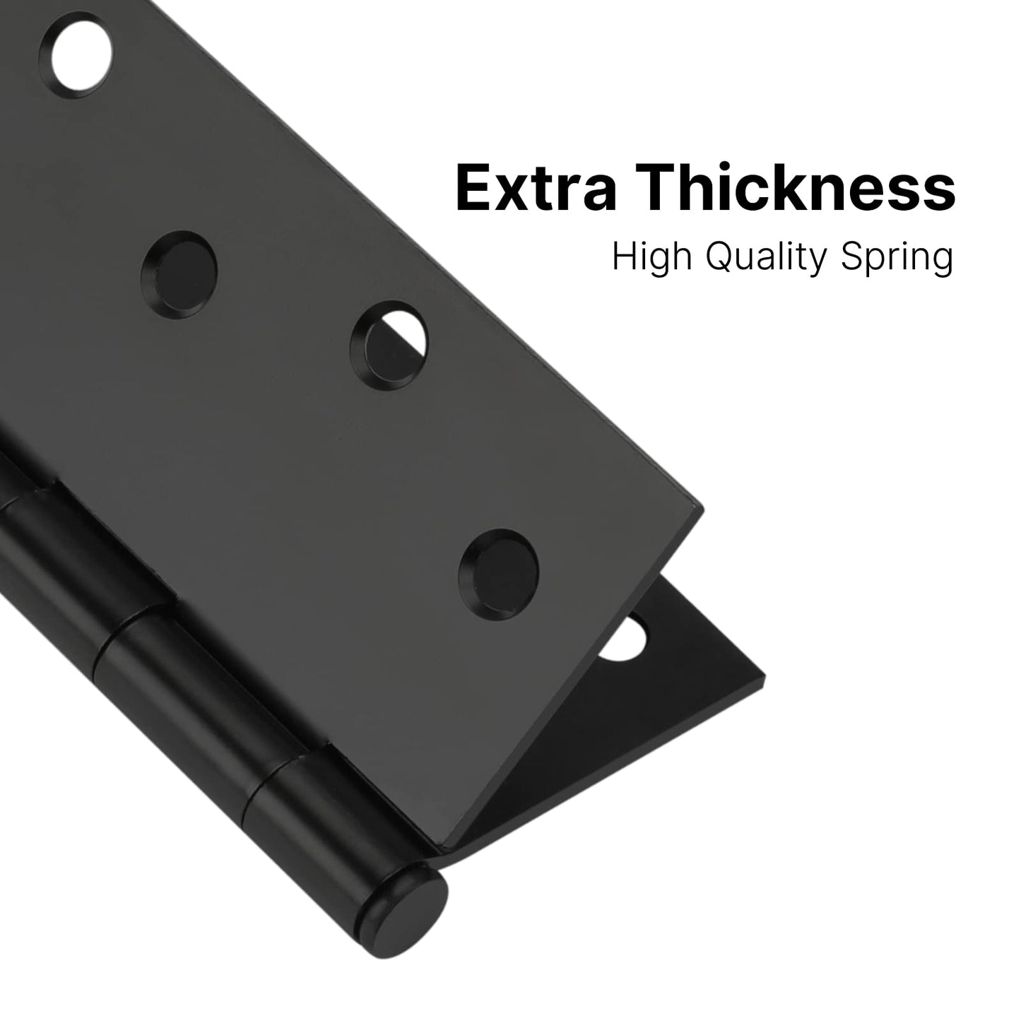 4in Matte Black Butt Hinges with Square Corners Door Hinges