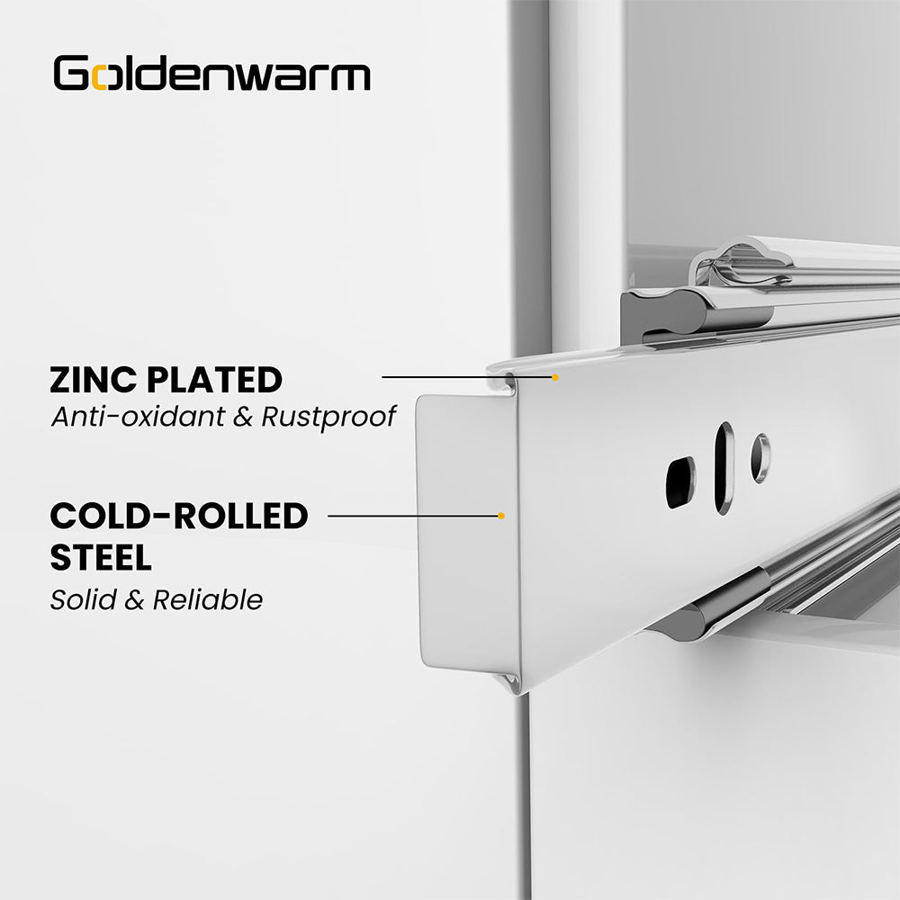 3-Section Full Extension Side Mount Slides Soft Close Drawer Slides 100 LB Load Capacity