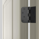 4 inch x 4 inch Matte Black with Square & Round Corners Door Hinges