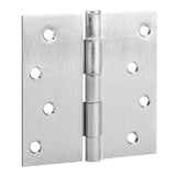 4in Brushed Nickel Butt Hinges with Square Corners Door Hinges