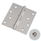 4in Brushed Nickel Butt Hinges with Square Corners Door Hinges