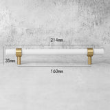 Stylish Marble & Zinc Alloy T-Bar Kitchen Cabinet Handles