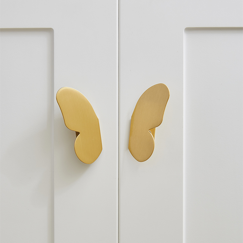 Unique Butterfly Drawer Pulls Modern Black Wardrobe Knob Cabinet Pulls