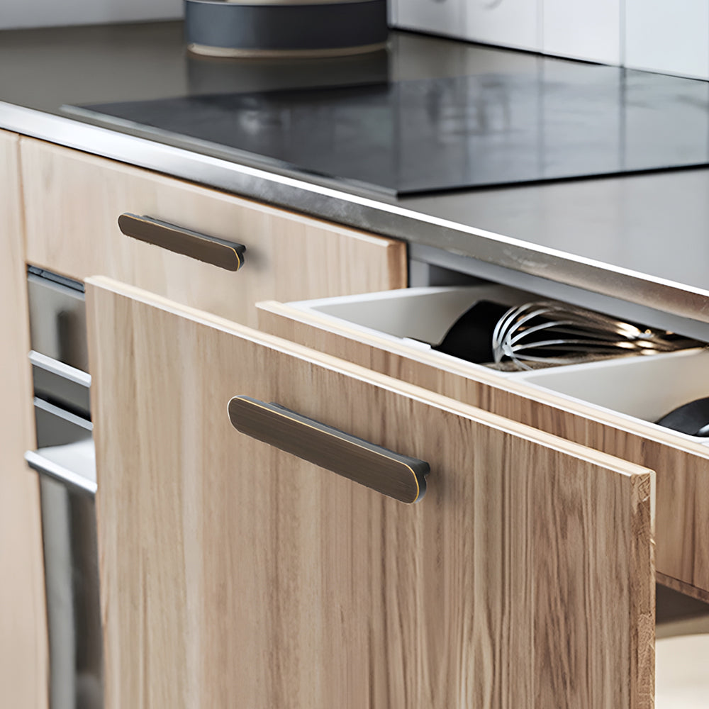 Rounded Edges Solid Brass Kitchen Cabinet Handles