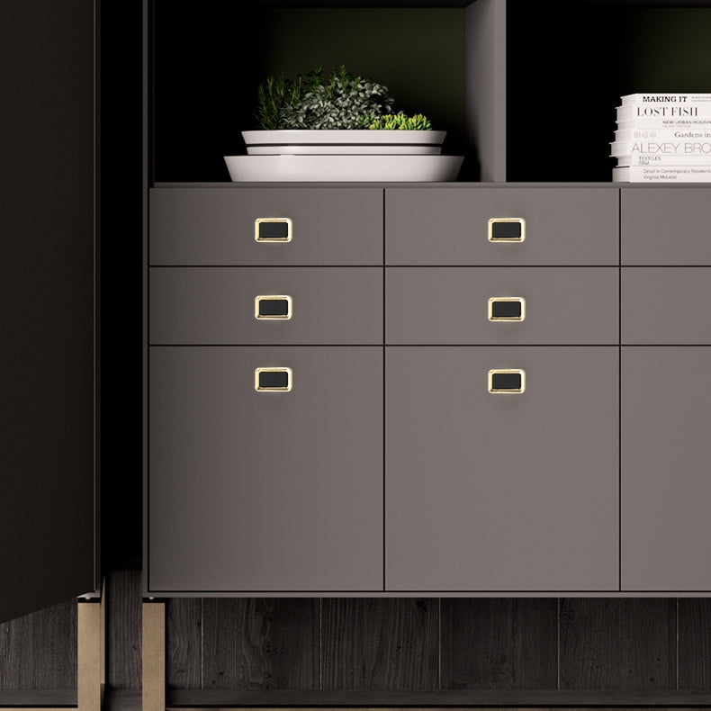Luxury Zinc Alloy Black Gold Cabinet Handles