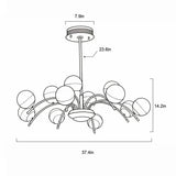 Transparent round chandelier