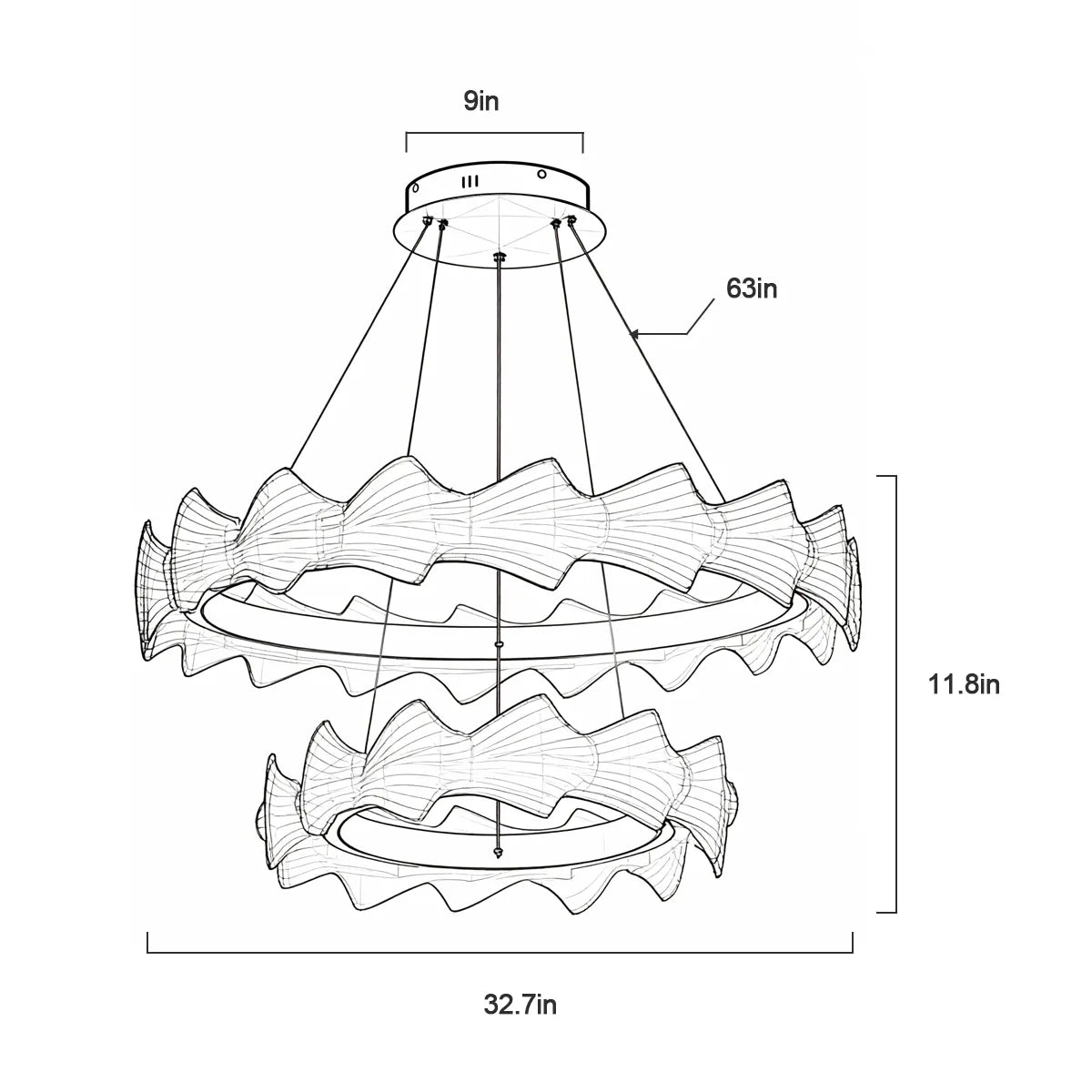 Acrylic round chandelier