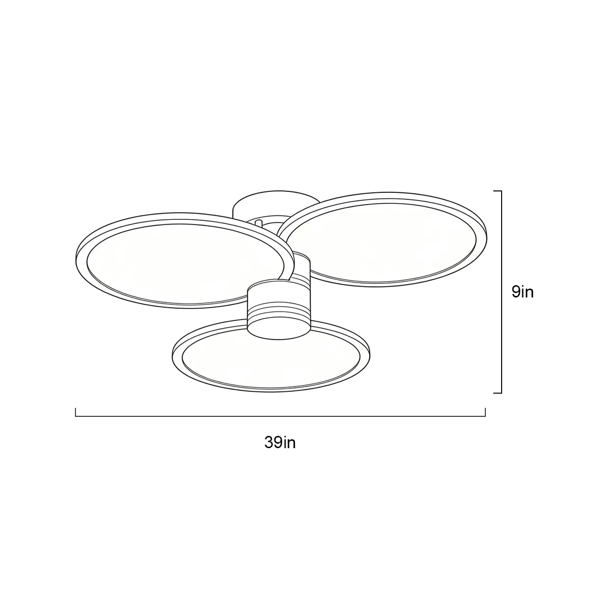 Circular acrylic ceiling-mounted installation