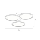 Circular acrylic ceiling-mounted installation
