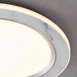 Circular rock slab ceiling light fixture