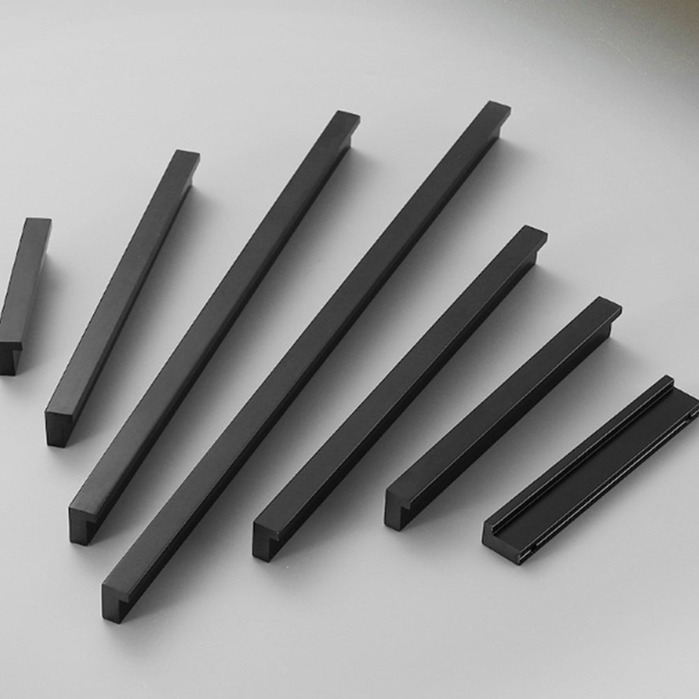 Modern Black Invisible Finger Edge Cabinet Pull