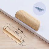 Morden Solid Wood Cabinet Drawer Pulls Wardrobe Handles Knobs for Home